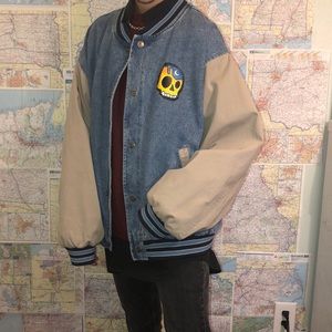 Vintage Medium Wash Denim Jacket with custom patch
